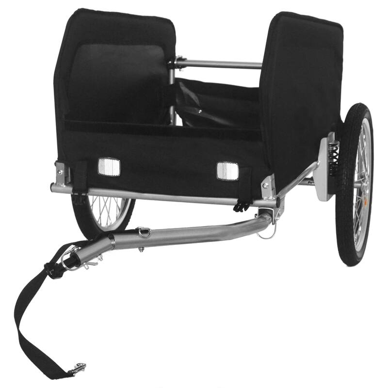 88 lbs Capacity Heavy-Duty Bike Cargo Trailer with Removable Waterproof Cover, 16" All-Terrain Wheels & Foldable Design