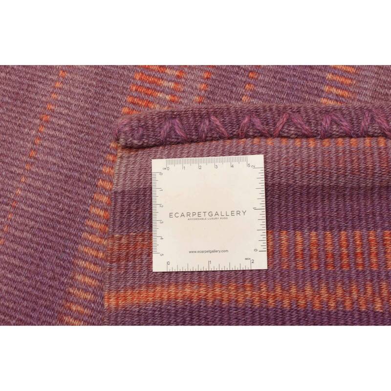 ECARPETGALLERY Flat-Weave Ankara FW Purple Wool Kilim - 5'11 x 8'11