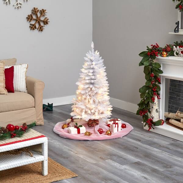 4' Slim White Christmas Tree with 100 Lights 48 Bed Bath & Beyond