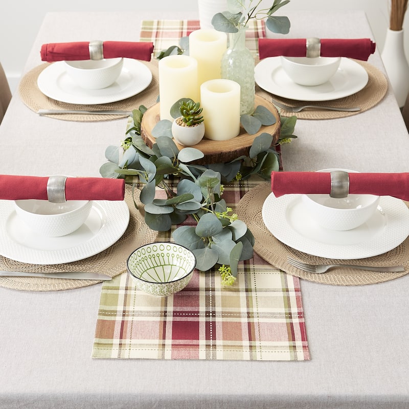 DII Homespun Plaid Table Runner