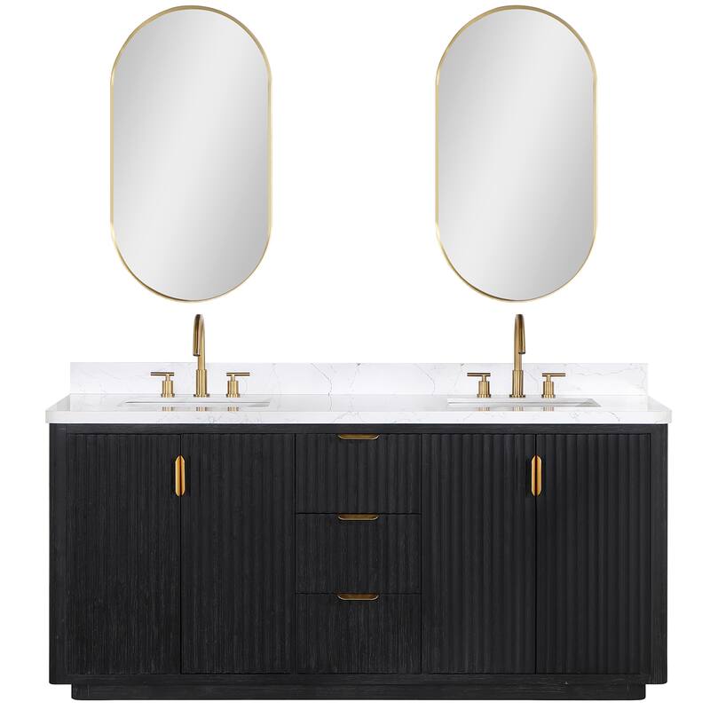 Cadiz Bath Vanity with Composite Stone Top and Mirror
