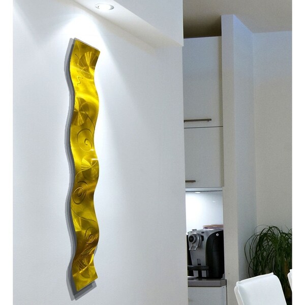 Statements2000 Modern 3d Metal Wall Art Accent Sculpture Yellow Decor Jon Allen