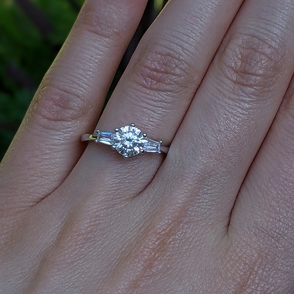 Platinum Silver Engagement Rings 2024 www.alhudapk