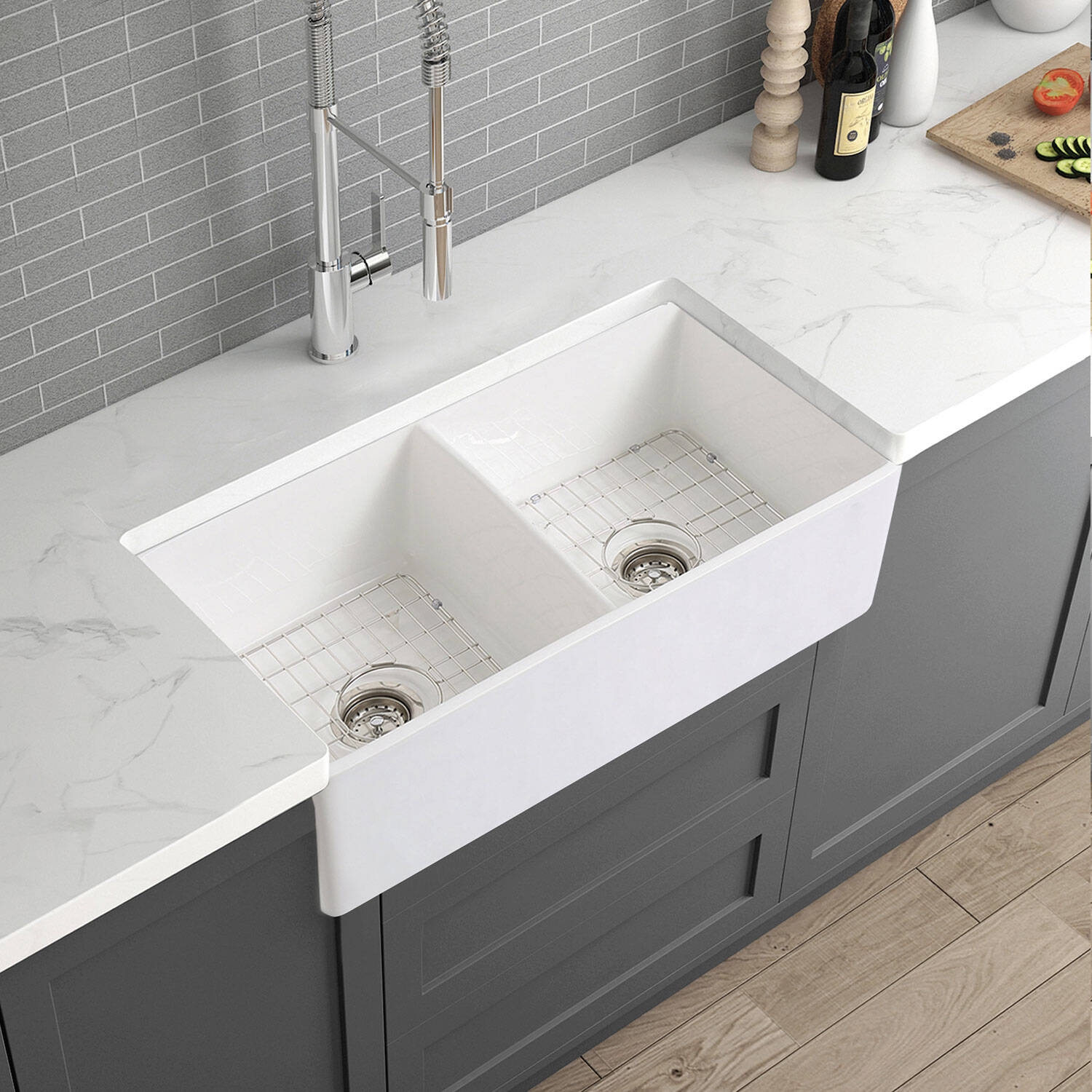 Lowes farmhouse hot sale sink cabinet
