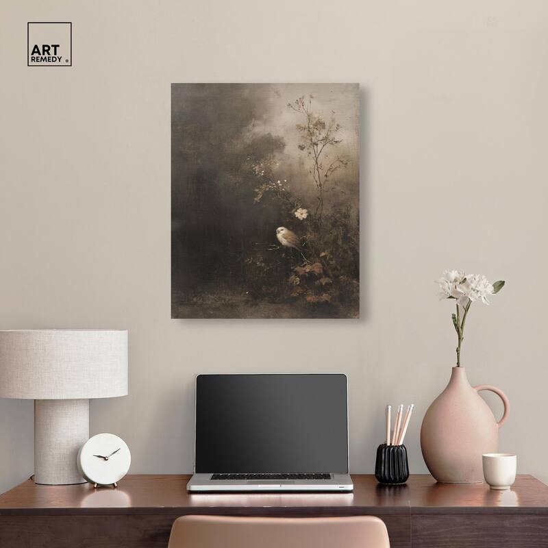Owl in the Shadows II Canvas by Art Remedy, Gallery Wrapped