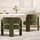 preview thumbnail 2 of 14, 3-Leg Accent Chair Plush Velvet Upholstery Modern Lounge Armchair