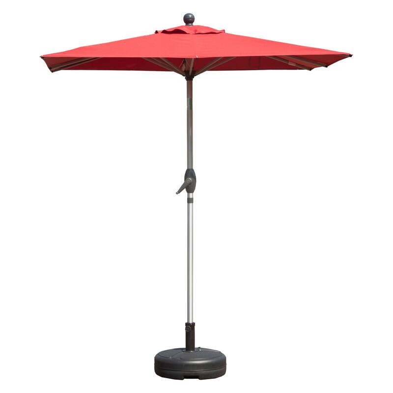 Rectangle Patio Umbrella with Crank Lift and Tilt Function 