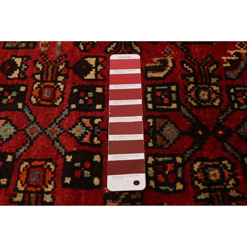 ECARPETGALLERY Hand-knotted Andelz Red Wool Rug - 4'11 x 9'1