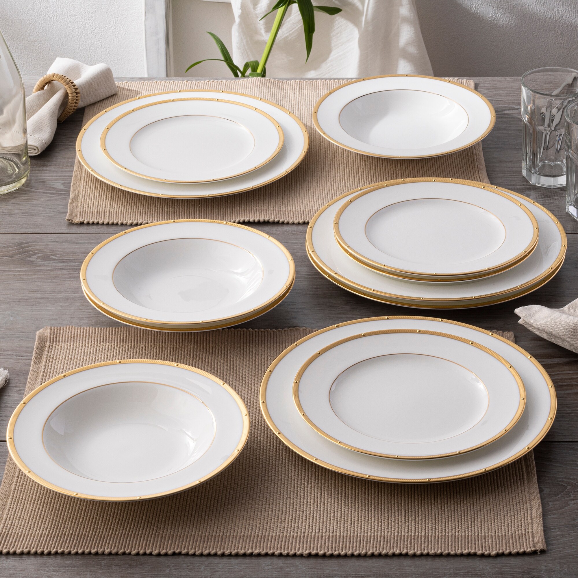 ノリタケ　ROCHELLE  14点セット Noritake Rochelle Gold 12-Piece Set, Service for 4 - Bed Bath