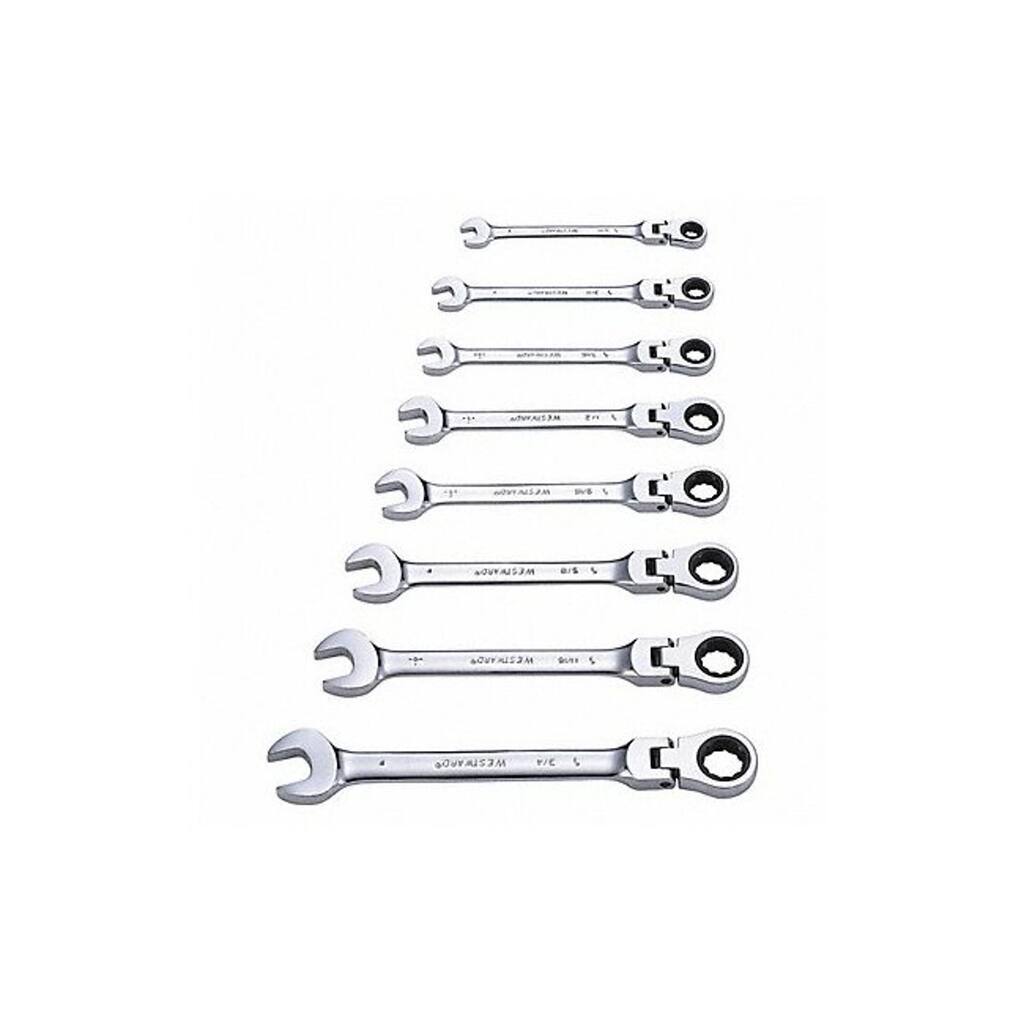 Westward Combo Wrench St,Steel,Fll Plish,Flexible 35Z115 - 1 Each