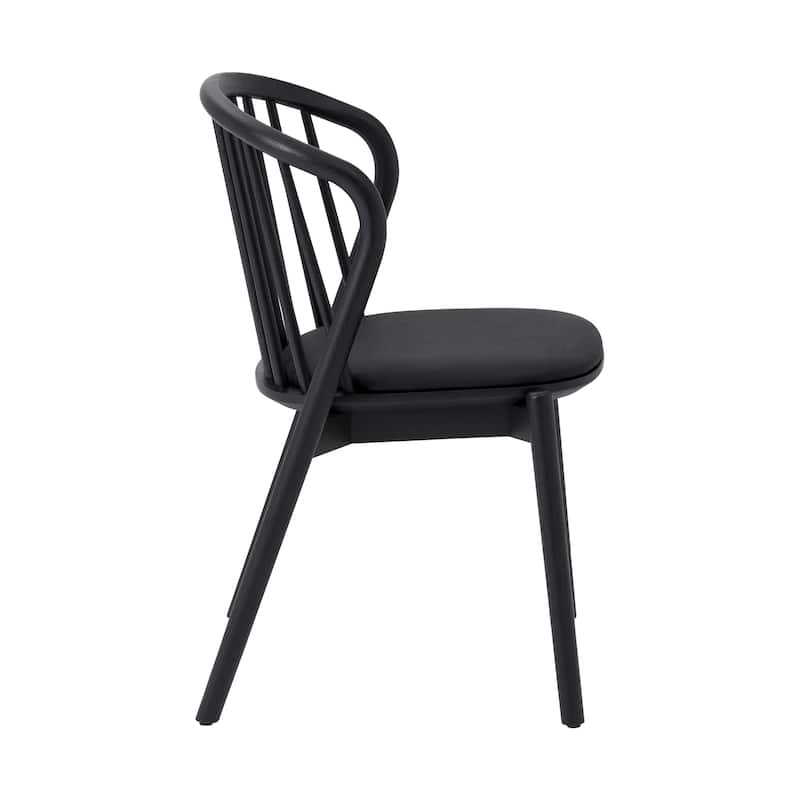 Echo Solid Wood and Faux Leather Dining Chairs - Set of 2