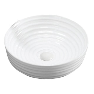 Karran Valera 16" Vitreous China Vessel Bathroom Sink in White
