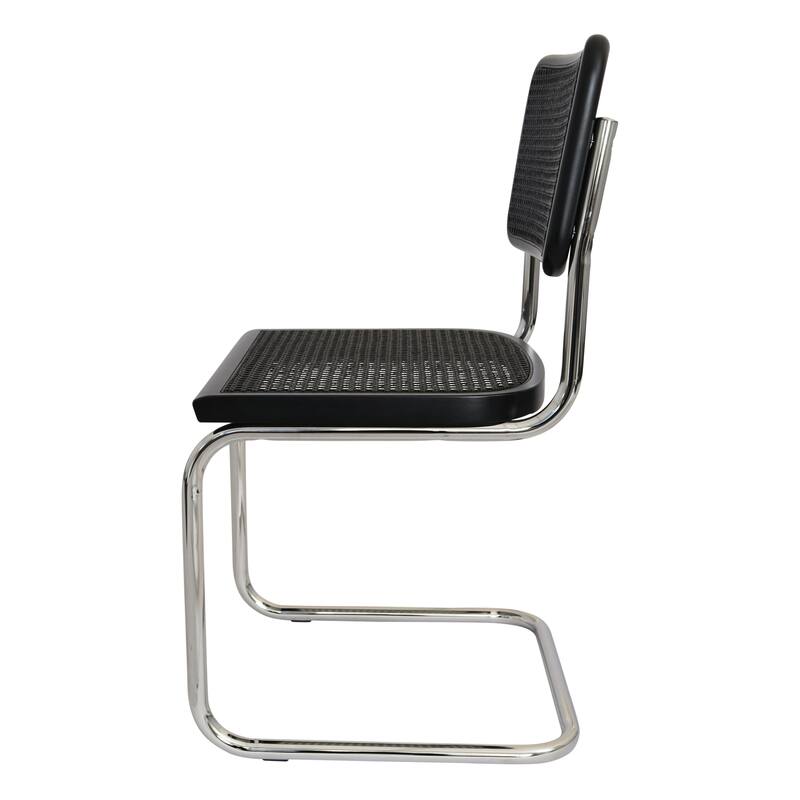 Breuer Chair Company Marcel Breuer Cesca Cane Cantilever Side Chair w/ Chrome Steel Frame (Various Wood & Cane Colors)