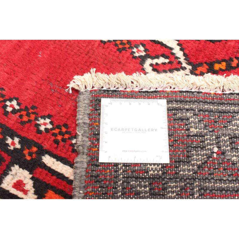 ECARPETGALLERY Hand-knotted Baluch Red Wool Rug - 3'11 x 5'11