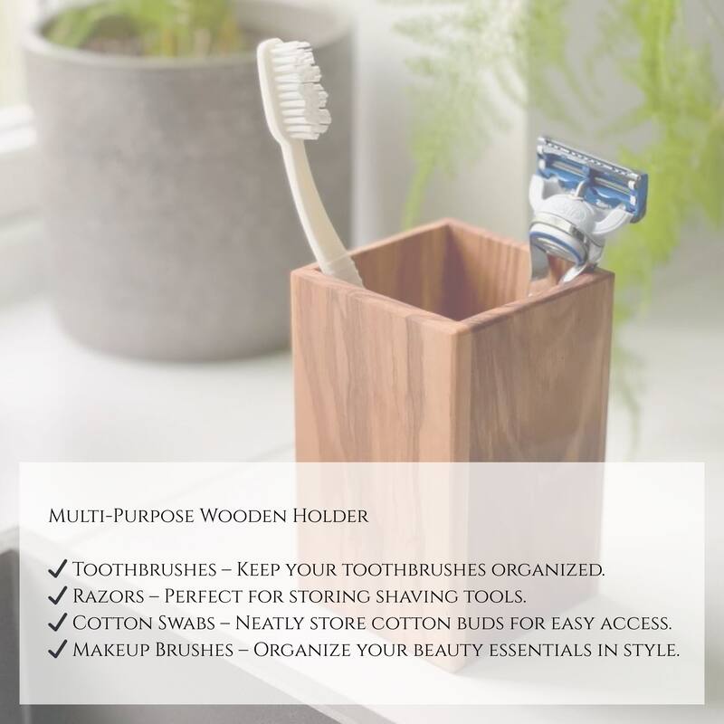 Acacia Wood Bathroom Accessory Set Collection