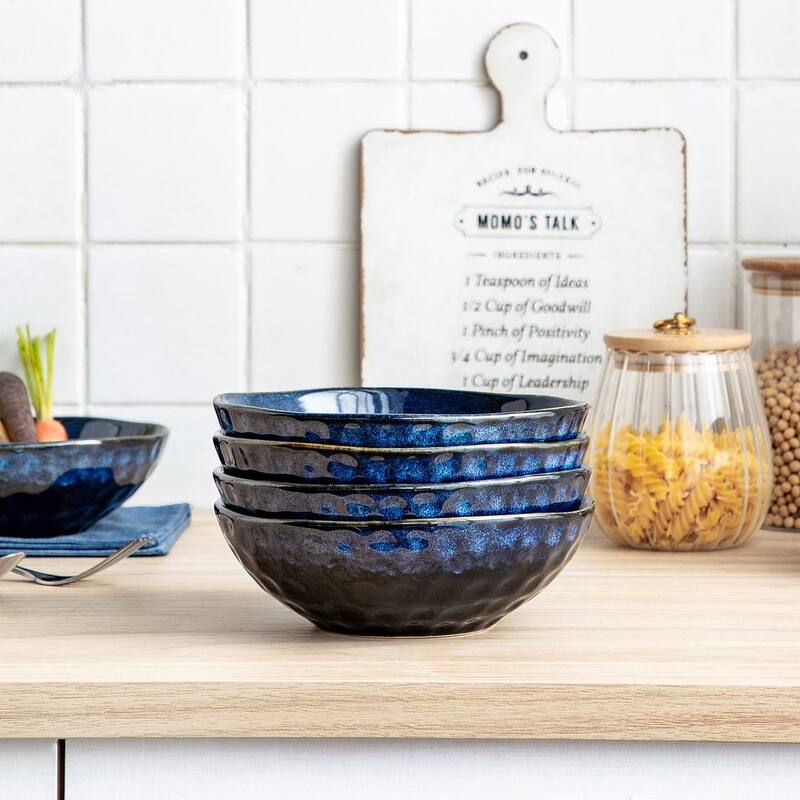 vancasso Starry Stoneware 4-Piece 24 Oz Cereal Bowl - round