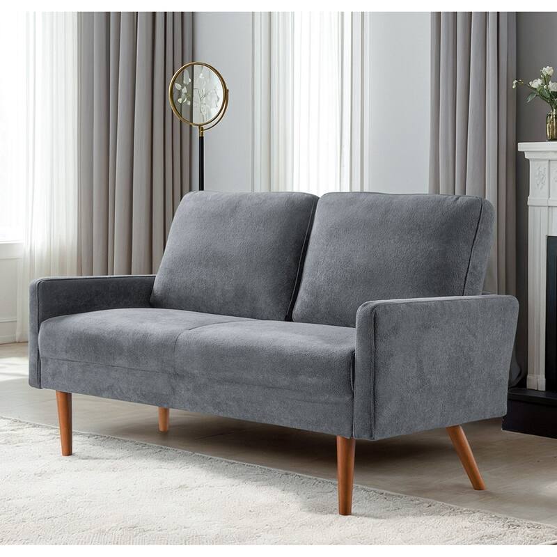 European Style Grey Velvet 3 Seater Sofa with Sleek Design