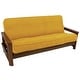 preview thumbnail 7 of 17, Microsuede Corded Full-Size 8-10 Inch Thick Futon Cover - Full Lemon