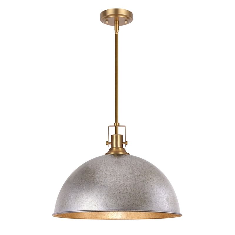 Modern Industrial 1-Light Dome Metal Pendant Light for Kitchen Island