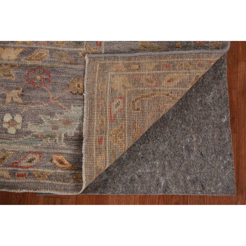 Hand Knotted Oriental 100% Wool Carpet Transitional All-Over Greys & Charcoal Oushak Area Rug - 9' 8'' X 8' 3''