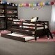 preview thumbnail 2 of 9, Low Loft Bed Twin Size with Full Safety Fence, Climbing ladder, Storage Drawers and Trundle White Solid Wood Bed