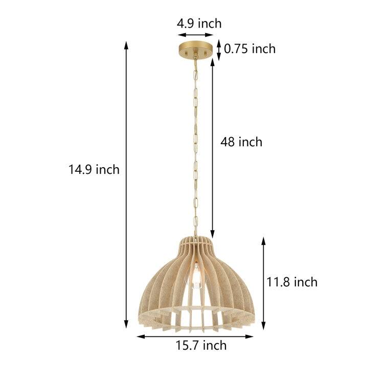 Acroma 1 - Light Kitchen Island Pendant with Felt lampshade - 1-light