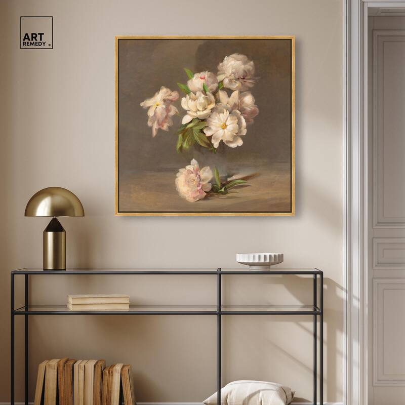 Porter Peonies in a Vase Canvas by Art Remedy