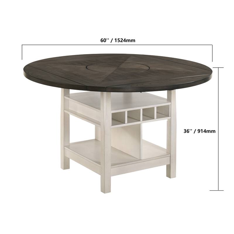 Catina Chalk Gray Modern Oval Counter Height Set