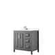 Option Dark Gray, Chrome Trim, White Cultured Marble Top