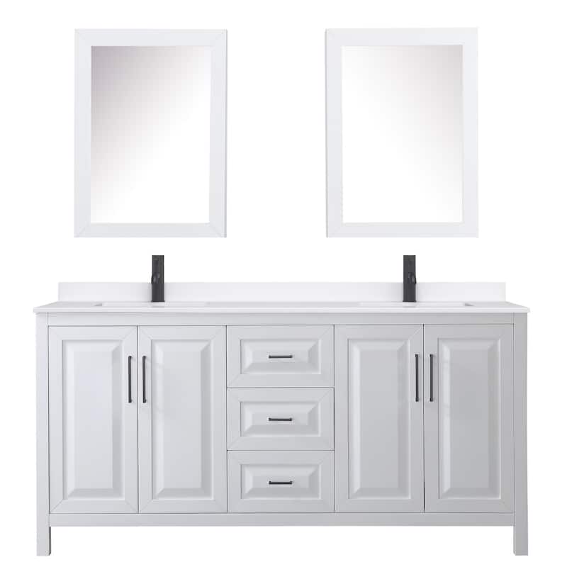 Wyndham Collection WCV252572D-QTZ-UNSMED Daria 72" Free Standing