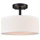 preview thumbnail 1 of 11, Dante Modern Semi-Flush Mount Ceiling Light 3-Light Black