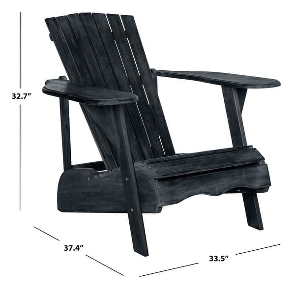 SAFAVIEH Mopani Dark Slate Grey Acacia Adirondack Chair