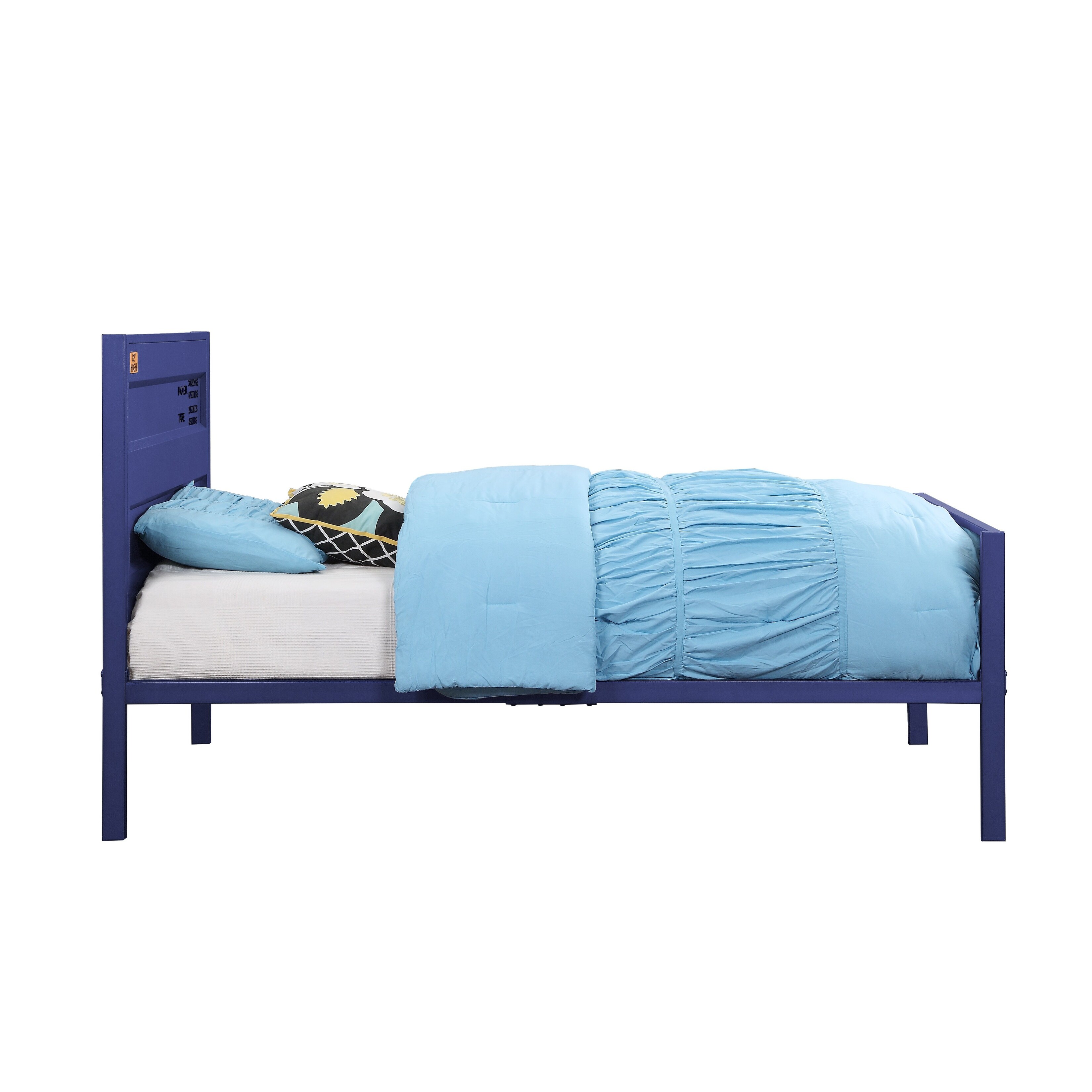 Blue metal twin bed shop
