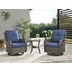 preview thumbnail 2 of 82, Gymojoy 3-Piece Rattan Wicker Rocking Swivel Chair Set with Table