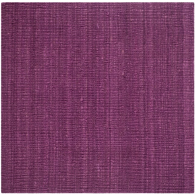 SAFAVIEH Jerneja Handmade Solid Chunky Jute Area Rug - 8' x 8' Square - Purple