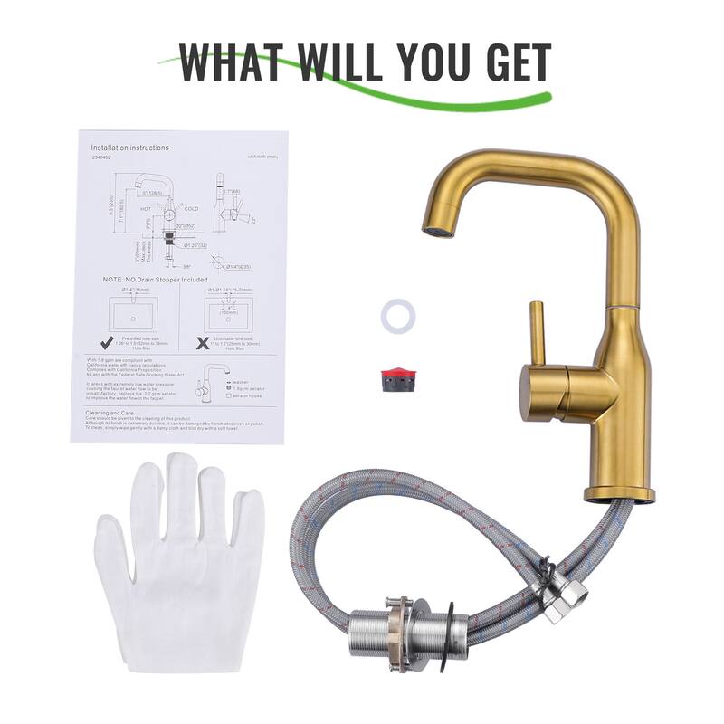 WOWOW Single Handle Bar Faucet With Swivel Spout