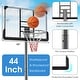 preview thumbnail 8 of 9, Basketball Hoop with 5.4-6.6FT Adjustable Height and 50" Backboard-Black - 6.6 ft/6 ft/5.4 ft