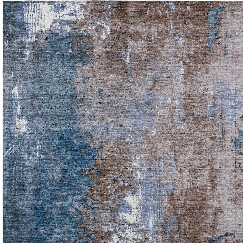 HomeRoots Abstract Transitional Rectangle Outdoor Rug