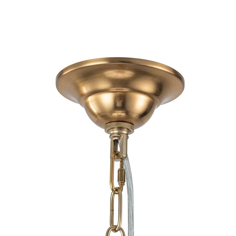 French Country Style 6-Light Candlestick Metal Chandelier - 28.7 in