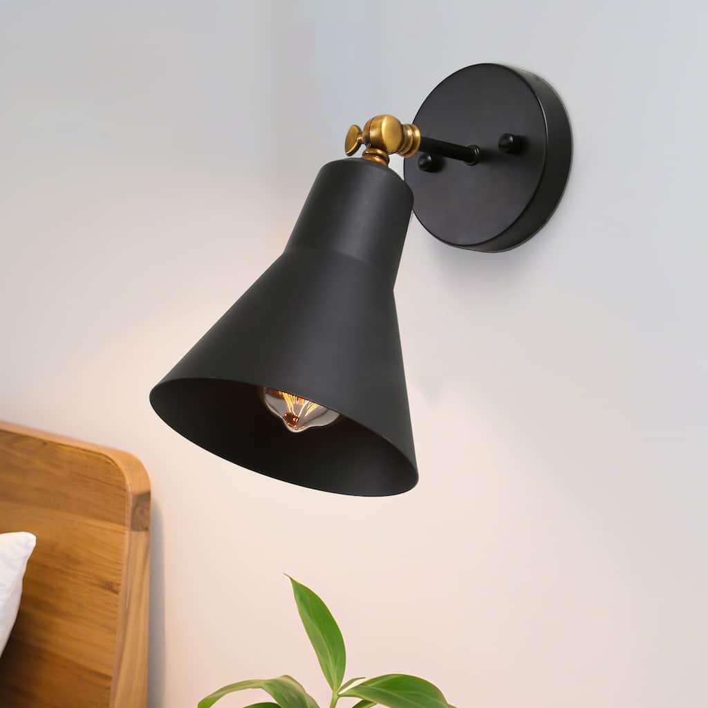 Adjustable Wall Sconce 1-Light Wall Lamp Black Light