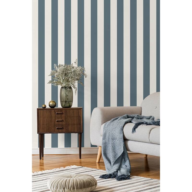 Fine Decor Tavish Blue Stripe Wallpaper