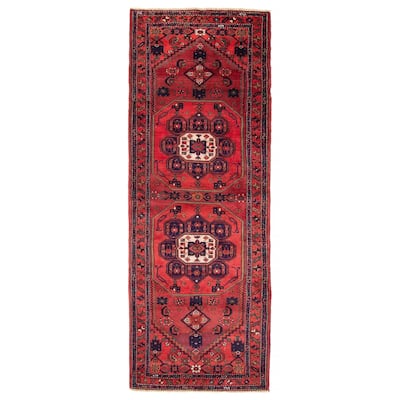 ECARPETGALLERY Hand-knotted Andelz Red Wool Rug - 3'8 x 10'2