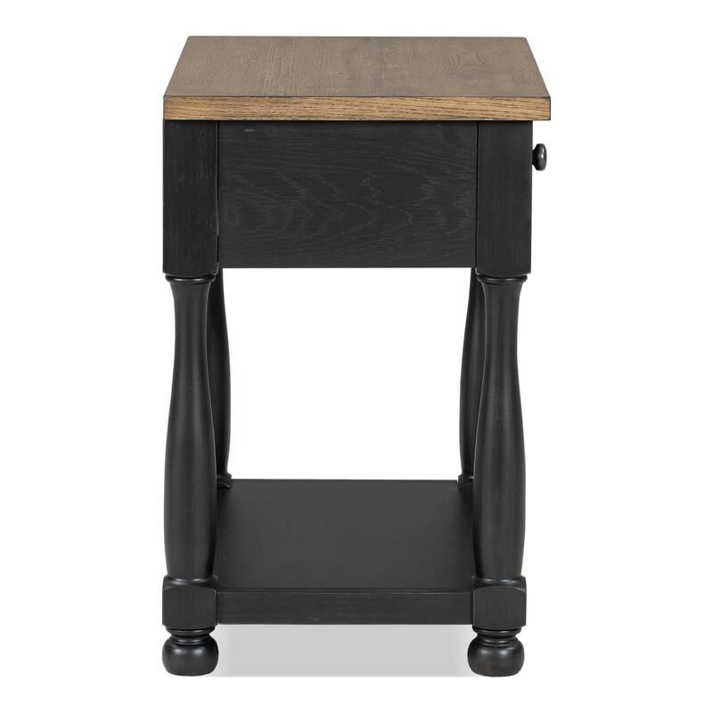 Furniture of America Lucan Modern 4-Piece Farmhouse Black Solid Wood Panel Bedroom Set