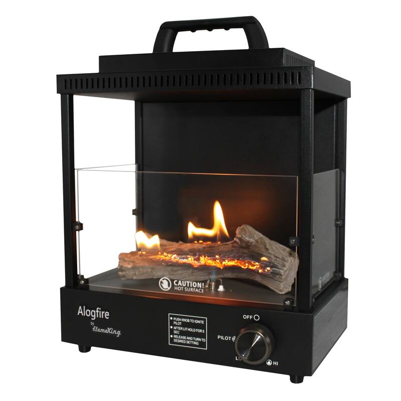 Flame King ALOGFIRE Propane Ambiance Log Fireplace, Clean and Smokeless Flame