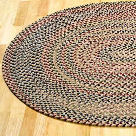 Colonial Mills Wayland Rustic Farmhouse Braided Multicolor Oval Rug