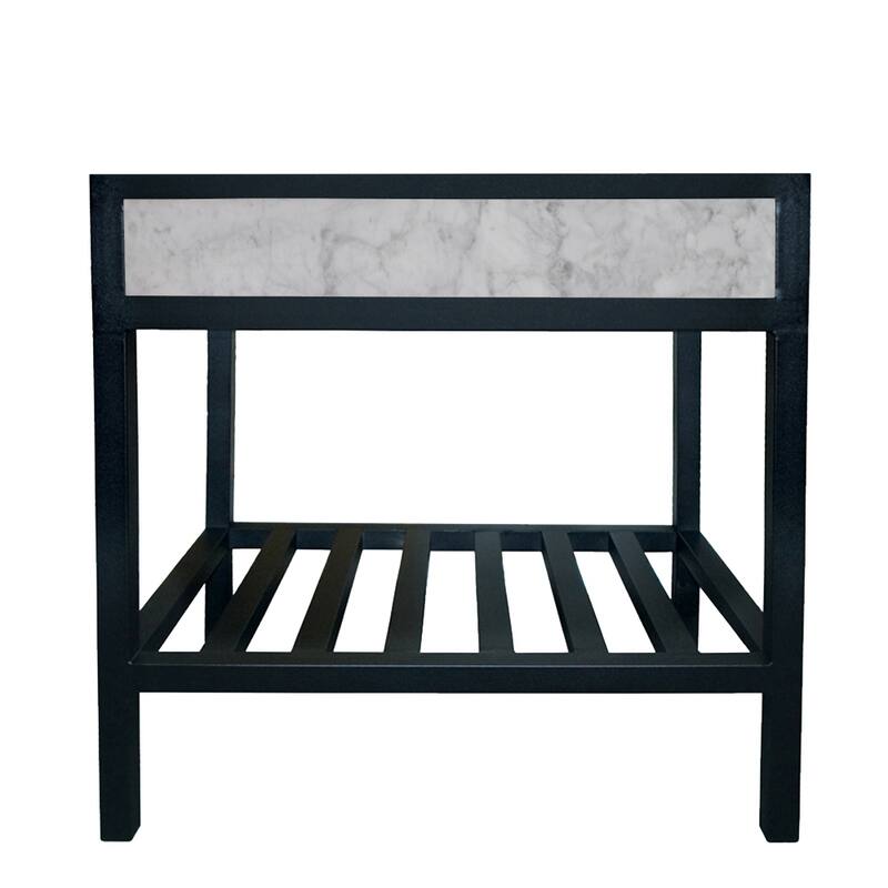 Cuzco Carrara 36-inch Handcrafted Steel Bath Vanity (Base Only)