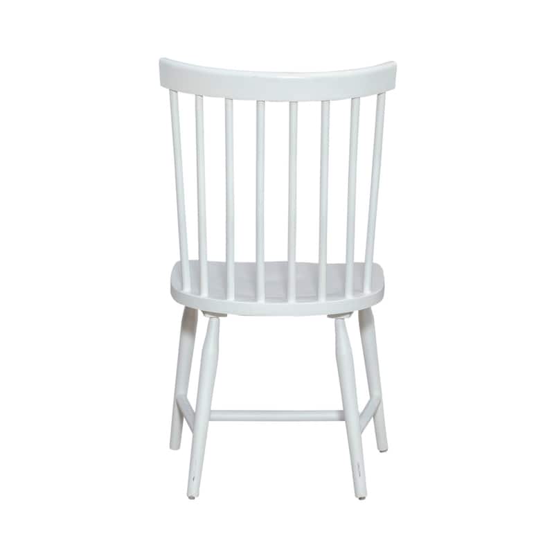 Palmetto Heights Shell White Driftwood Spindle Back Side Chair (Set of 2)