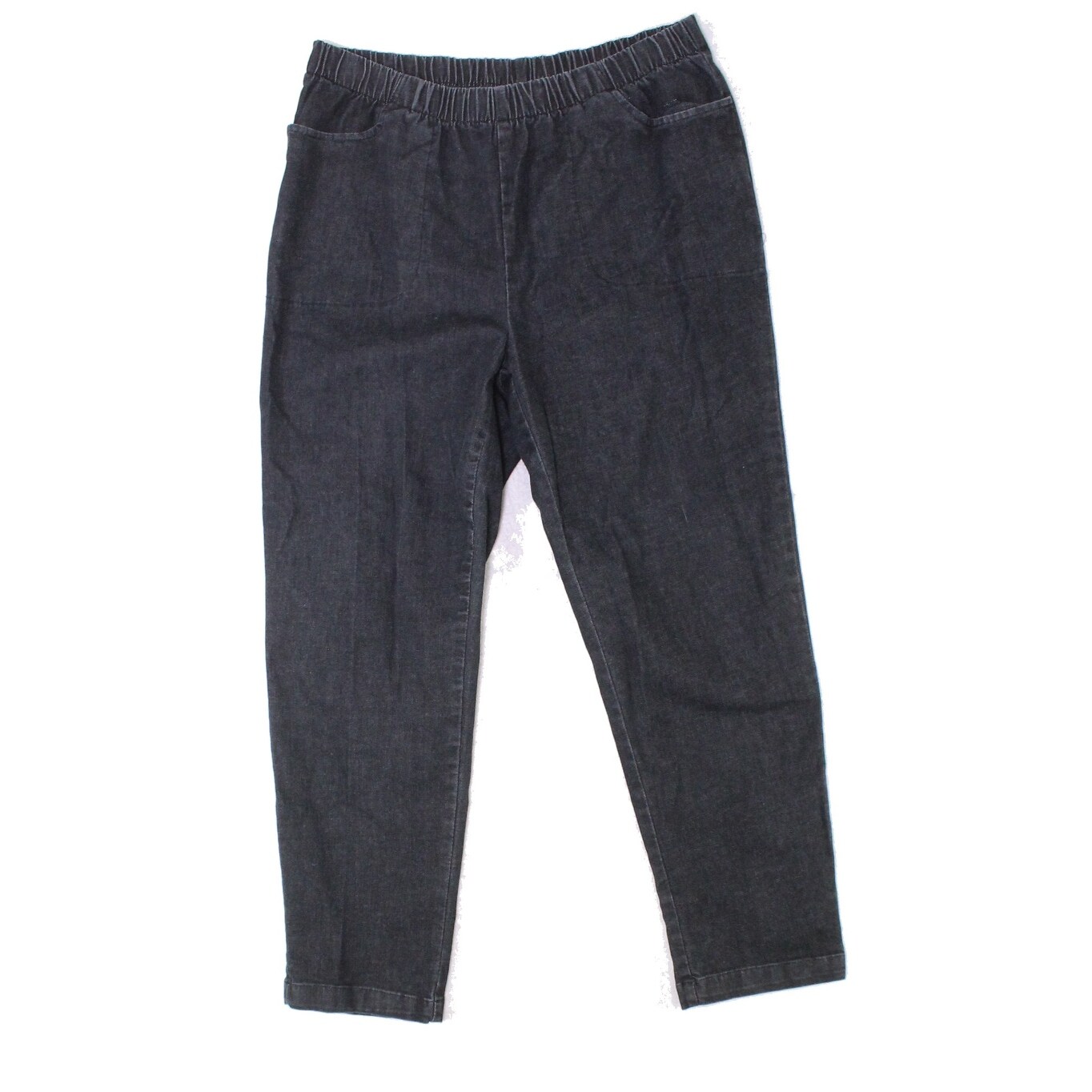 Shop Woman Within Women S Black Size 16w Plus Pull On Capri Pants