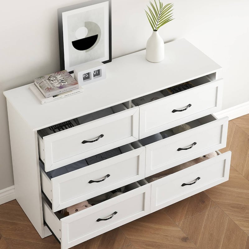 Large Capacity 6 Drawers Dresser, Cabinet for Bedroom
