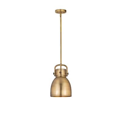 Innovations Lighting Newton Metal Bell - 1 Light 8" Stem Hung Pendant